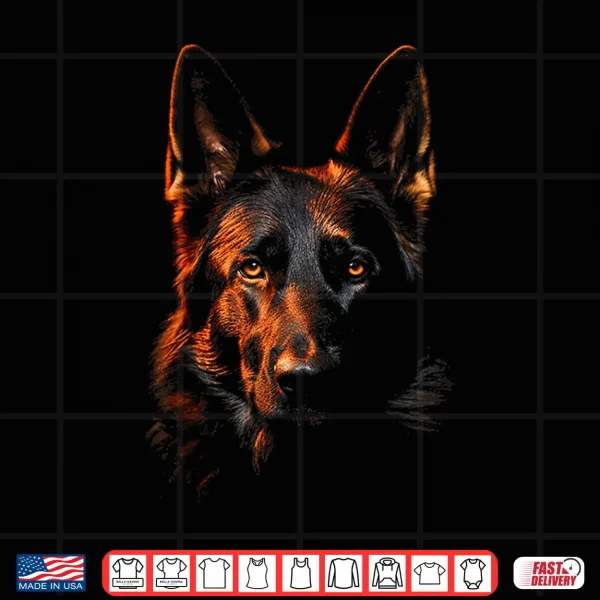 Design German Shepherd Graphic Pet Illustration Dog German Shepherd Shirt
