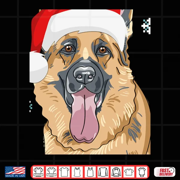 Design German Shepherd Merry Woofmas Shirt Christmas Dog Gift