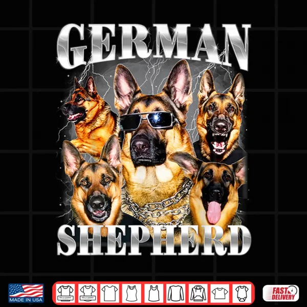 Design German Shepherd Nineties Style Dog Owner Professional Identity Shirt