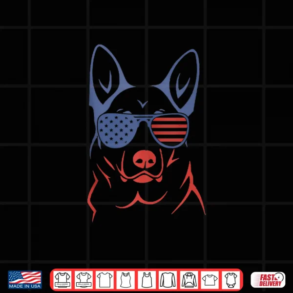 Design German Shepherd Patriotic American Flag Dog Gift Shirt