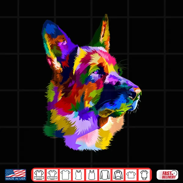 Design German Shepherd Pop Art Portrait for Dog Owners Shirt