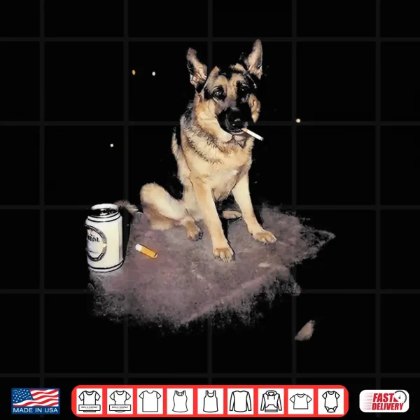 Design German Shepherd Smoking Meme Funny Smoking Dog Cigarette Shirt