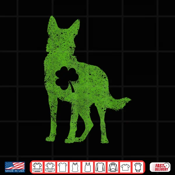 Design German Shepherd St Patricks Day Men Dog Shamrock Shirt