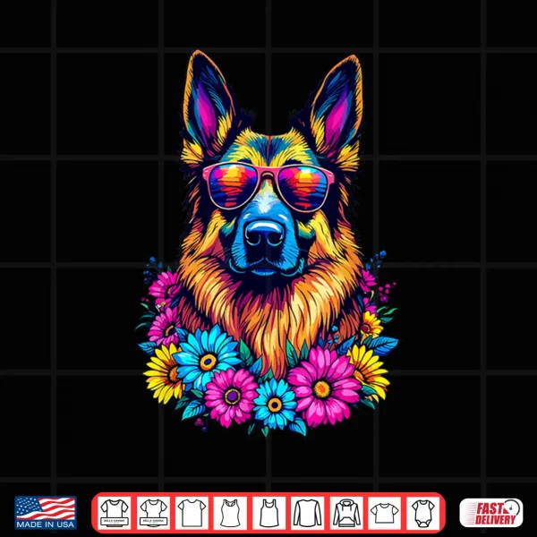 Design German Shepherd Women Girls Spring German Shepherd Dog Shirt