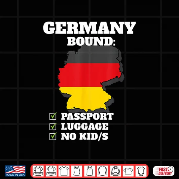 Design Germany Bound Country Travel German Flag Vacation Souvenir Shirt