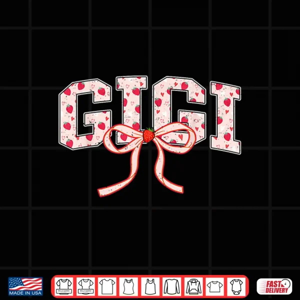 Design Gigi Strawberry Coquette Bow Matching Family Shirt