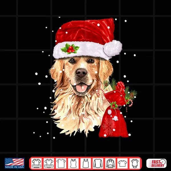 Design Golden Retriever Dog Christmas Holiday Gift Shirt