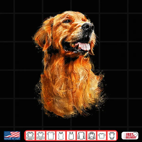 Design Golden Retriever Dog Graphic Pet Artwork Golden Retriever Shirt