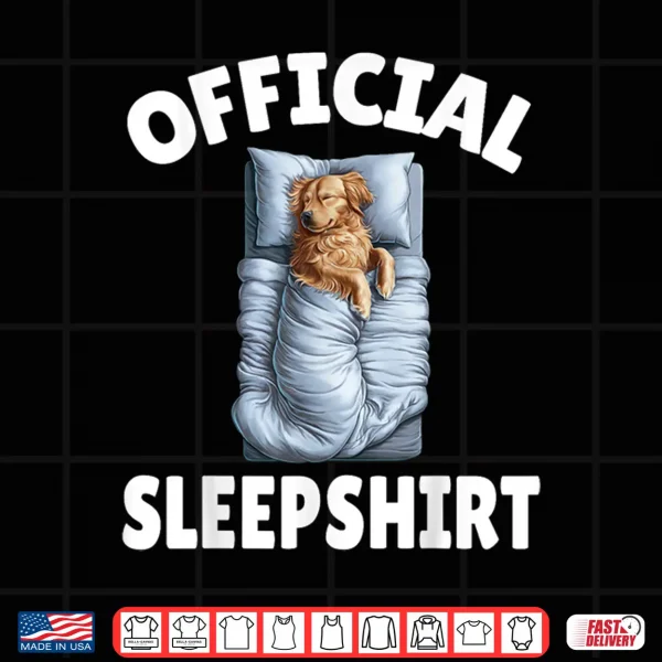 Design Golden Retriever Dog Official Sleepshirt Napping Pajamas Men Women Kids Shirt