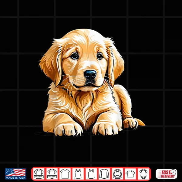 Design Golden Retriever Dog Puppy Graphic Shirt