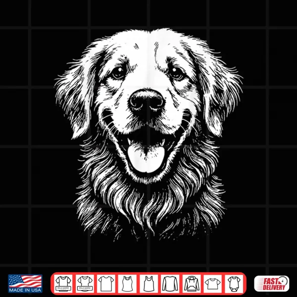 Design Golden Retriever Illustration Shirt