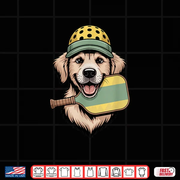 Design Golden Retriever Pickleball Dog Paddle Shirt