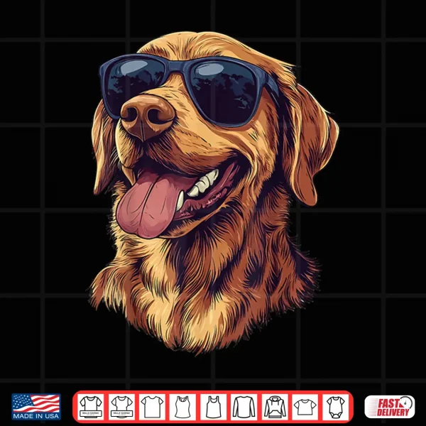 Design Golden Retriever Sunglasses Shirt