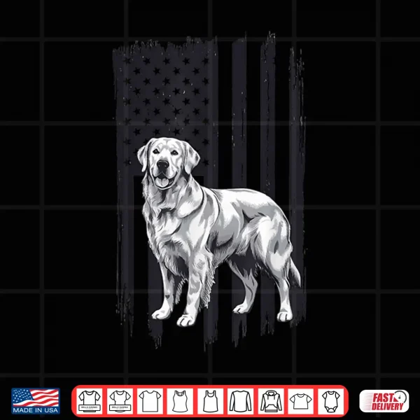 Design Golden Retriever USA Flag Shirt