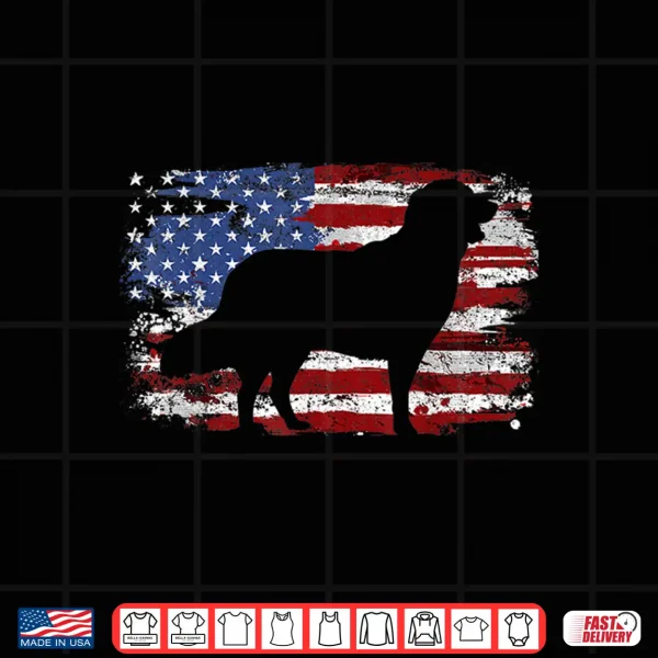 Design Golden Retriever Vintage USA Flag Shirt
