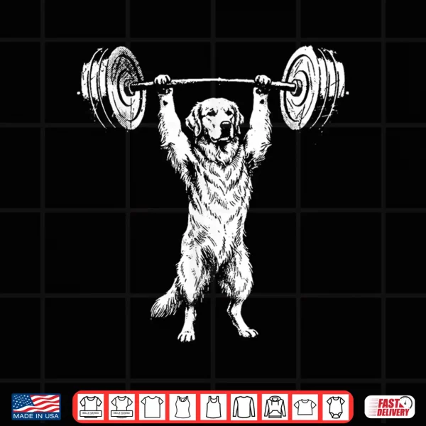 Design Golden Retriever Weightlifting Shirt