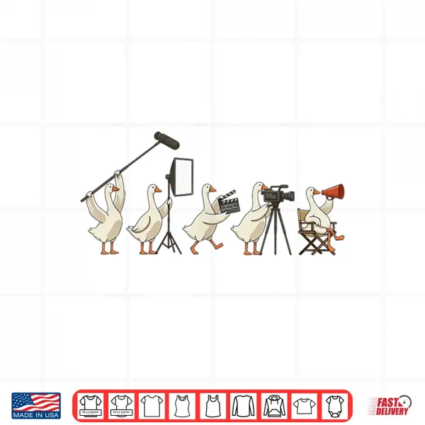 Design Goose Movie Crew Filmmaking Director Camera Shirt
