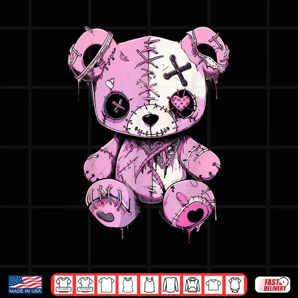 Design Goth Teddy Bear Goth Graphic Shirt Anime Kawaii Shirt