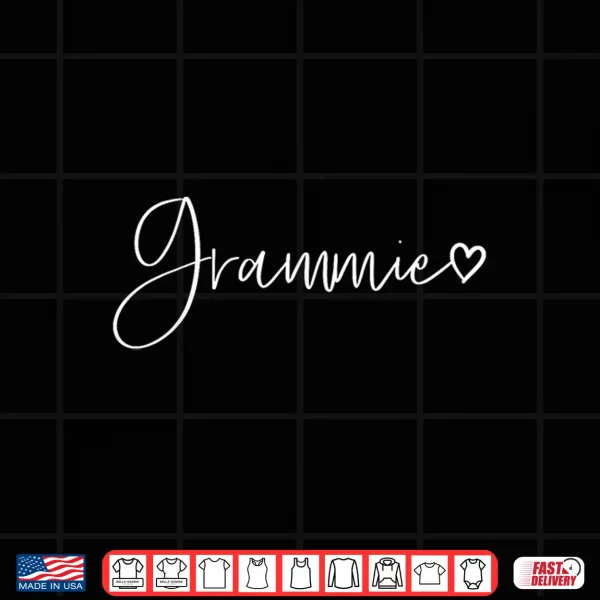 Design Grammie Gifts For Women Grandma Heart Mothers Day Grammie Shirt