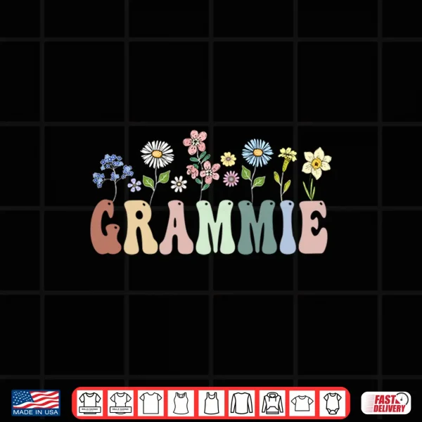 Design Grammie Gifts Women Wildflower Floral Design Grammie Shirt
