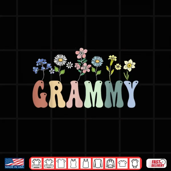 Design Grammy Gifts Women Wildflower Floral Design Grammy Shirt
