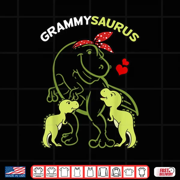 Design Grammysaurus Grammy 2 Kids Dinosaur Mothers Day Shirt 1