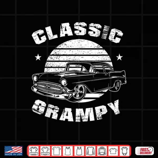 Design Grampy Vintage Retro Classic Funny Car Lover Enthusiast Shirt