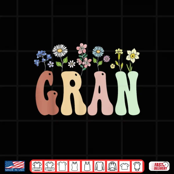 Design Gran Gifts Women Wildflower Floral Design Gran Shirt