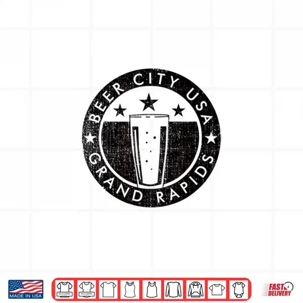 Design Grand Rapids Beer City craft brewing Shirt
