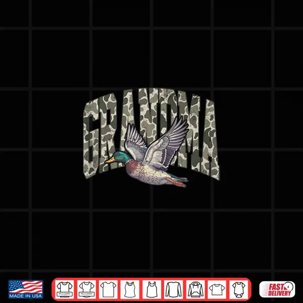 Design Grandma Camo Duck Hunting Party Mallard Duck Camouflage Shirt