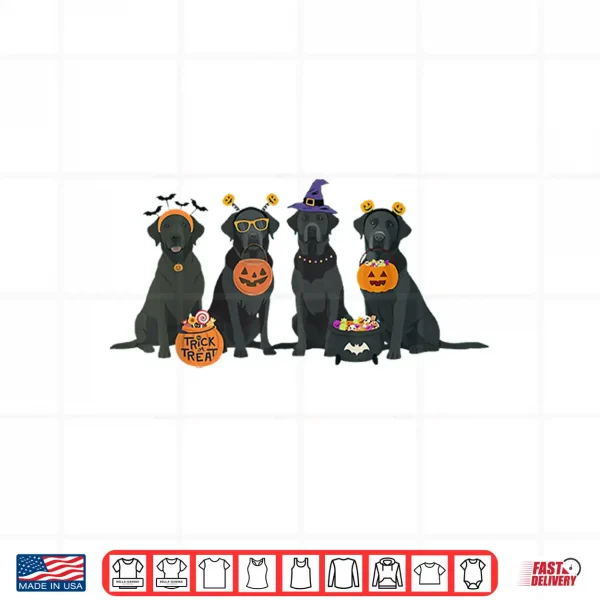Design Halloween Black Lab Fall Labrador Retriever Halloween Dog Shirt