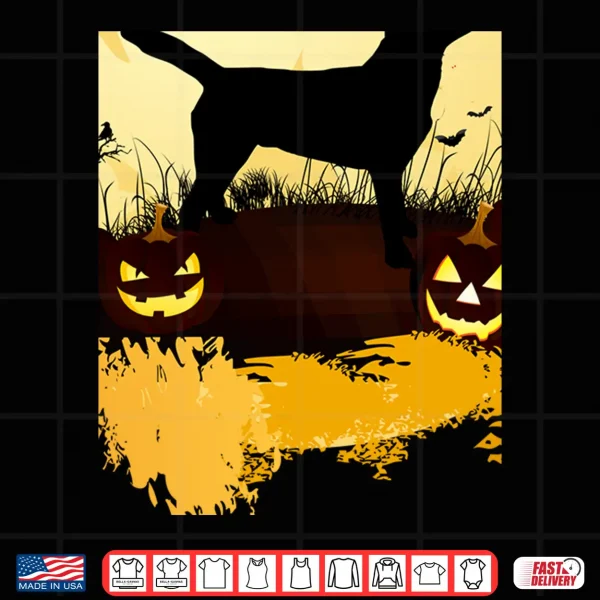Design Halloween Labrador Retriever Shirt Dog Pumpkin Bat Shirt