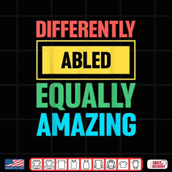 Design Happy Disability Pride Month Proud Disabled Equality Shirt