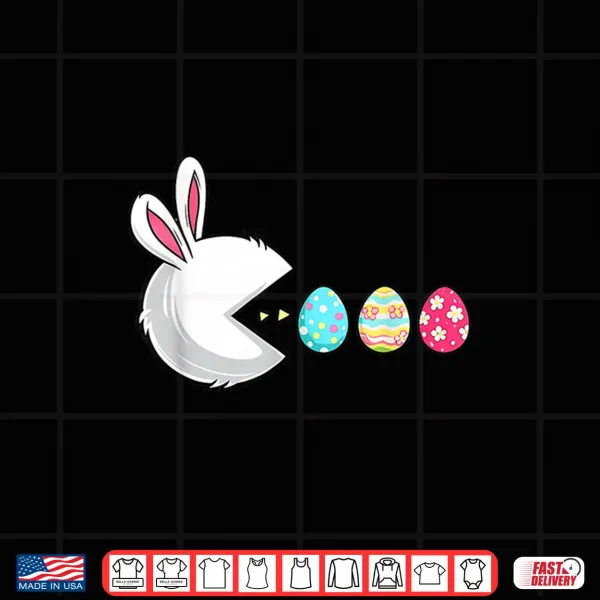 Design Happy Easter Day Bunny Egg Gamer Video Game Kids Men Boys Shirt