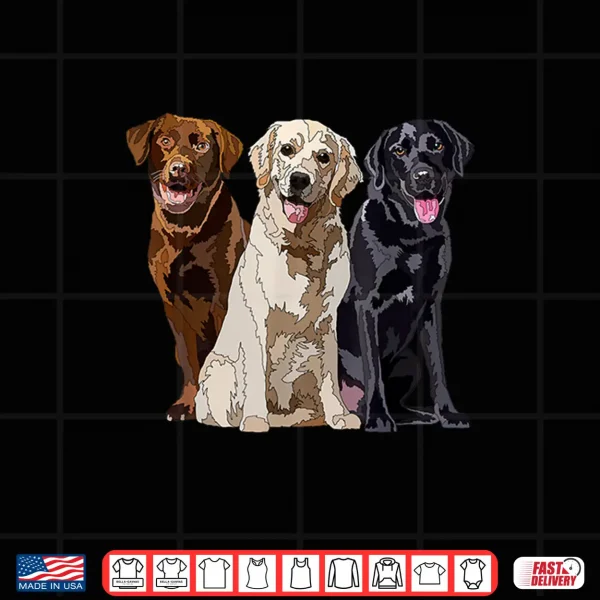 Design Happy Labrador Retriever Golden Black Brown Chocolate Lab Shirt