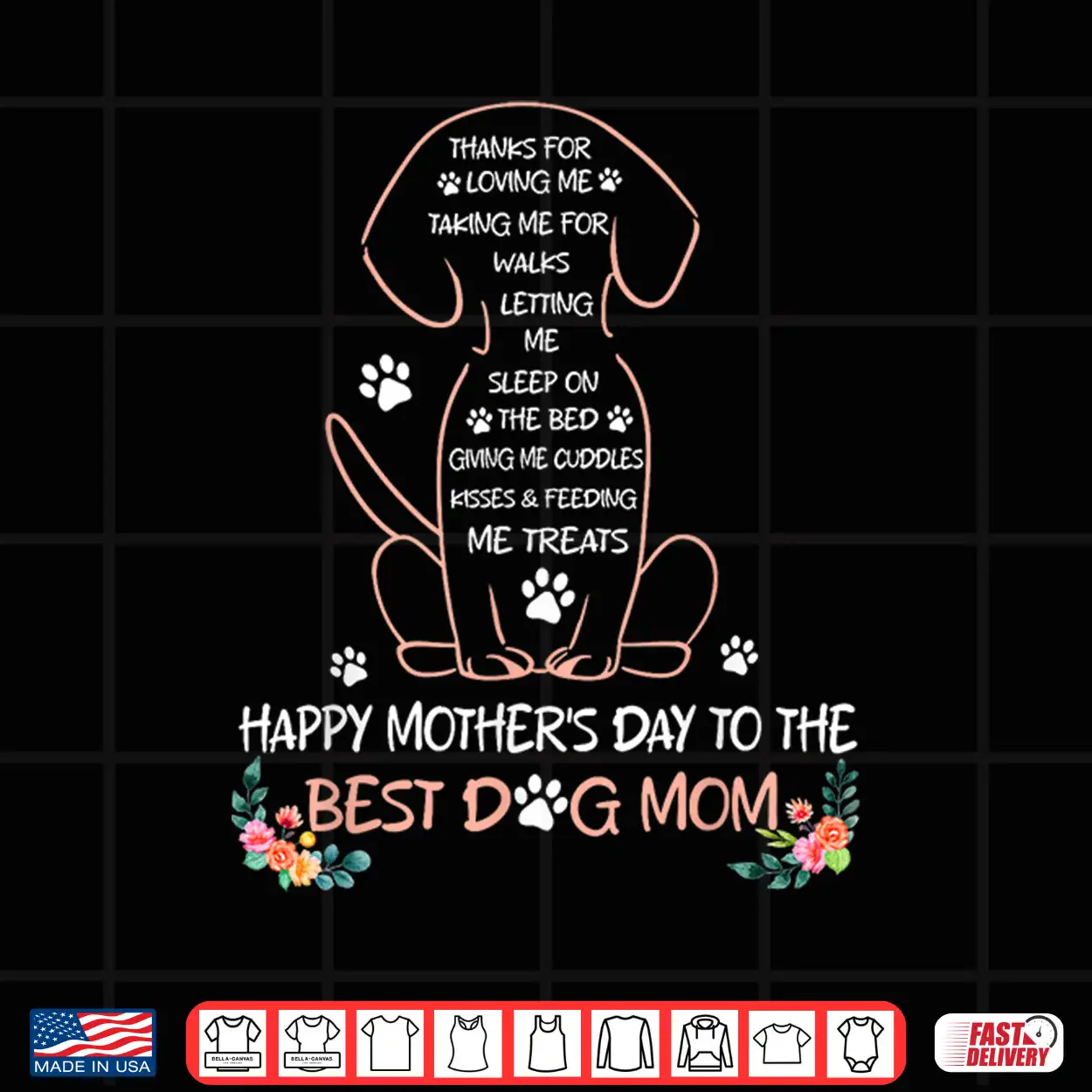 Happy Mother’S Day To The Best Dog Mom Dog Lover Womens Shirt Happy Mother’S Day To The Best Dog Mom Dog Lover Womens Shirt