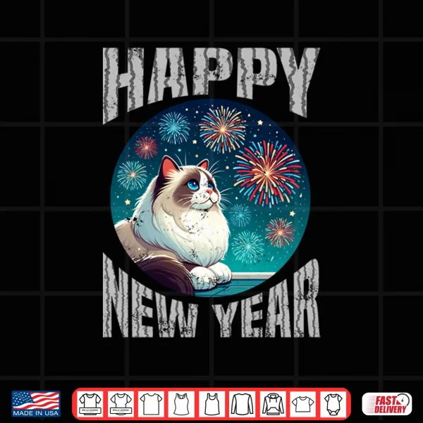 Design Happy New Year Ragdoll Cat Shirt