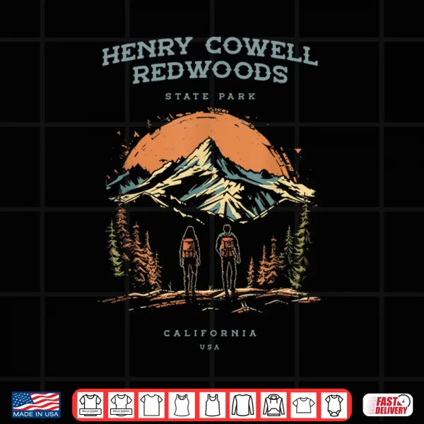 Design Henry Cowell Redwoods State Park Backpacking Hiking Shirt