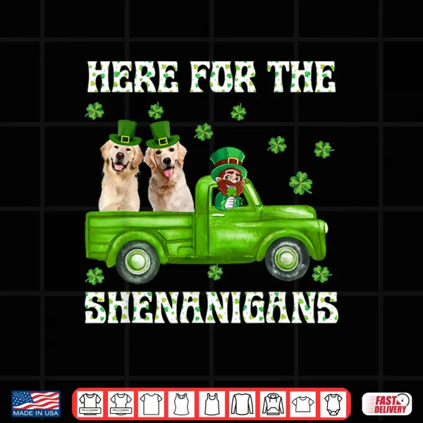 Design Here For The Shenanigans Golden Retriever St Patricks Day Shirt