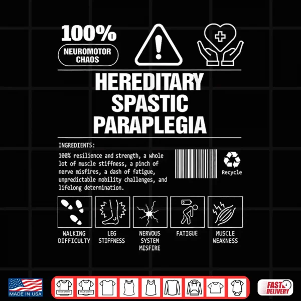 Design Hereditary Spastic Paraplegia HSP Warrior Rare Disease Shirt