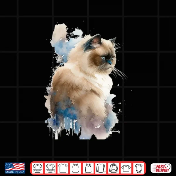 Design Himalayan Ragdoll Tshirts for Women Birman Cat Mom Shirt