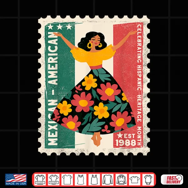 Design Hispanic Heritage Mexican American Floral Dancer Woman Shirt