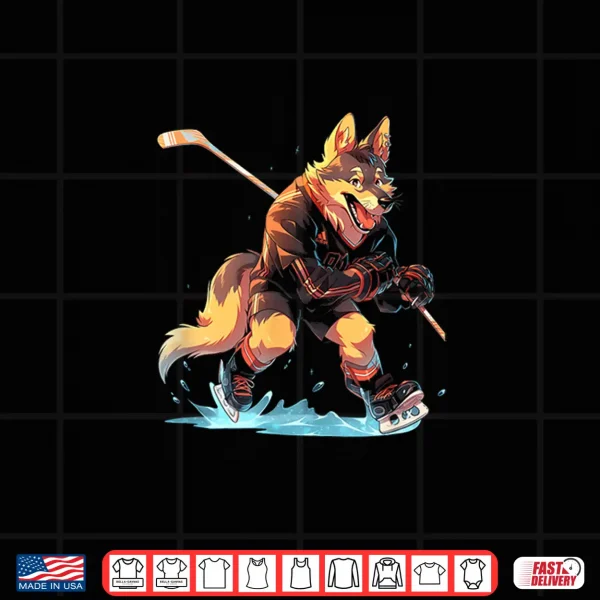 Design Hockey German Shepherd Ice Hockey Player Hockey Stick Goalie Shirt