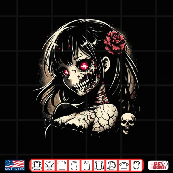 Design Horror Anime Manga Japanese Scary Kawaii Anime Goth Shirt