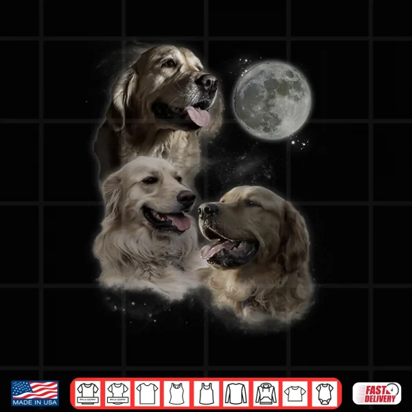 Design Howling at the Moon Shirt Funny Golden Retriever Shirt