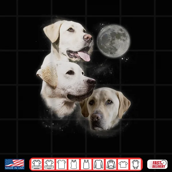 Design Howling at the Moon Shirt Funny Yellow Labrador Retriever Shirt