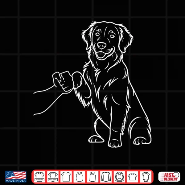 Design Human And Dog Paw Fist Bump Dog Lover Golden Retriever Shirt