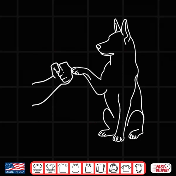 Design Human and Dog Paw Fist Bump Dog Lover German Shepherd Shirt