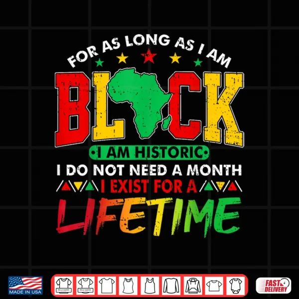 Design I Am Black History Lifetime Black History Month Men Women Shirt