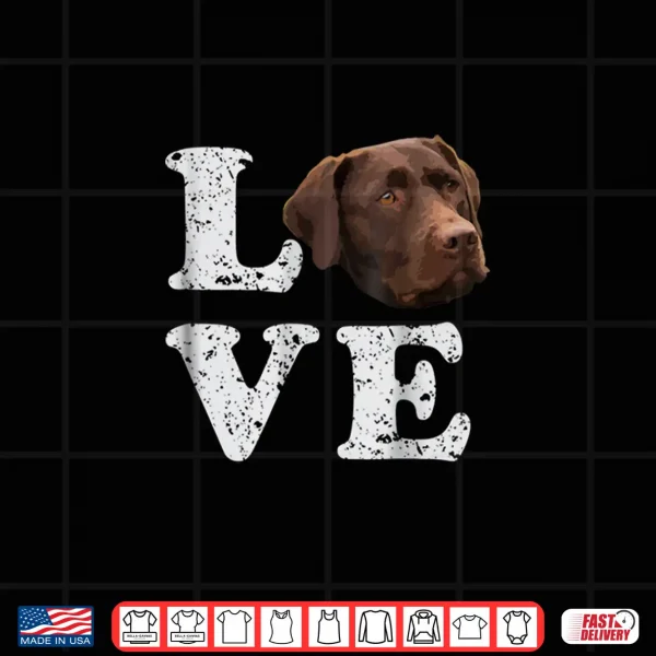 Design I Love My Chocolate Lab Shirt Labrador Retriever Dog Tee